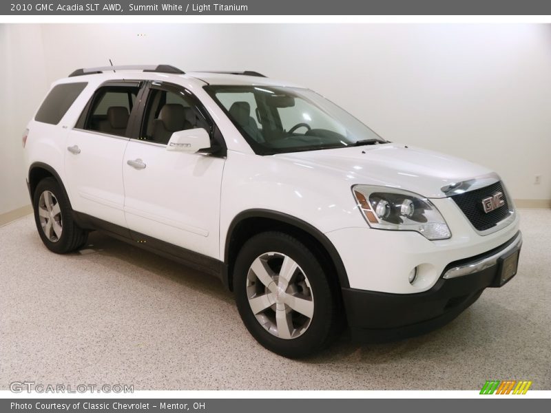Summit White / Light Titanium 2010 GMC Acadia SLT AWD
