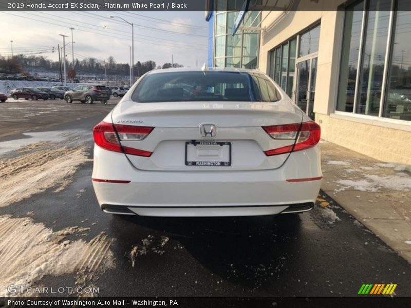 Platinum White Pearl / Black 2019 Honda Accord EX Sedan