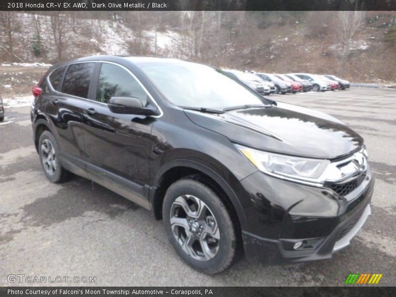 Dark Olive Metallic / Black 2018 Honda CR-V EX AWD