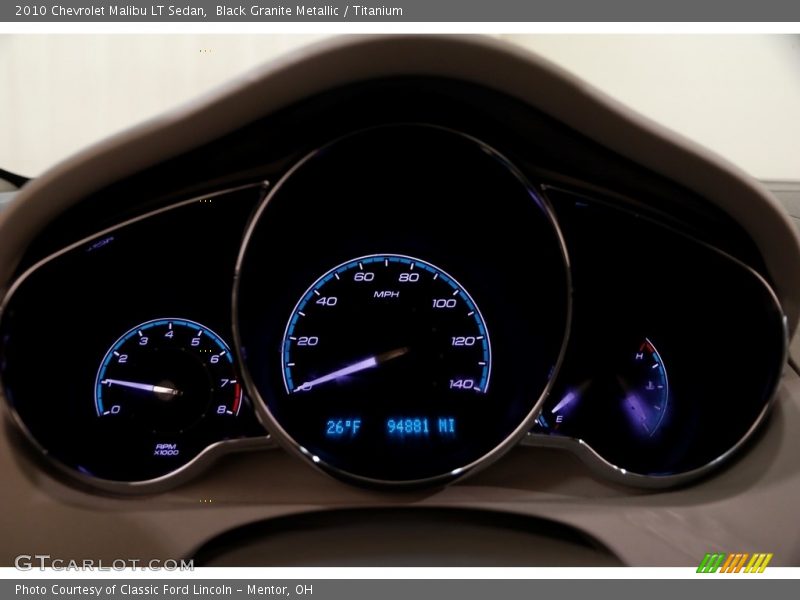 Black Granite Metallic / Titanium 2010 Chevrolet Malibu LT Sedan