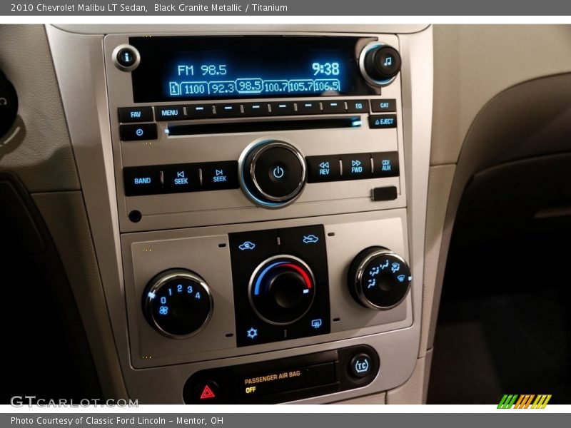 Black Granite Metallic / Titanium 2010 Chevrolet Malibu LT Sedan
