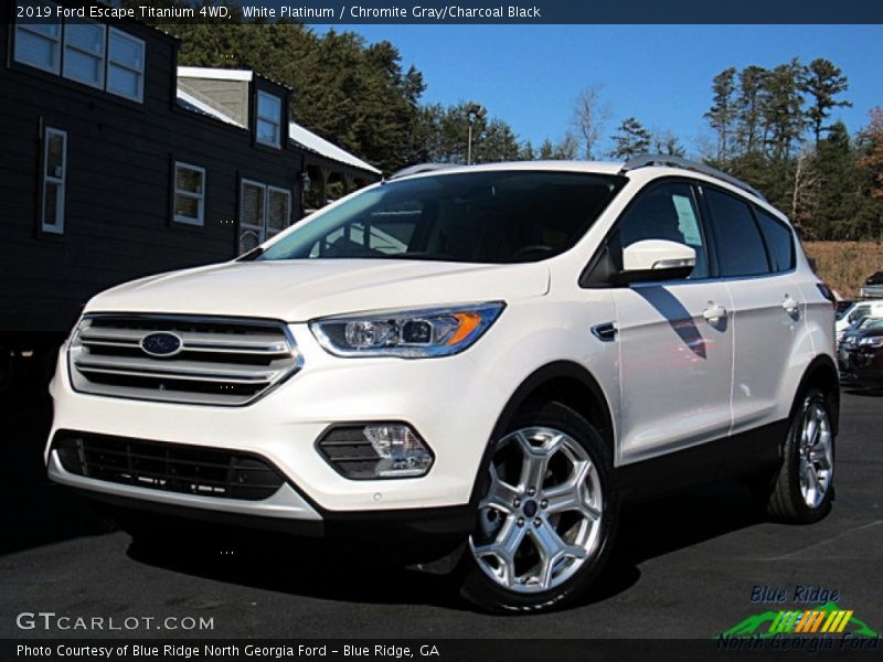 White Platinum / Chromite Gray/Charcoal Black 2019 Ford Escape Titanium 4WD