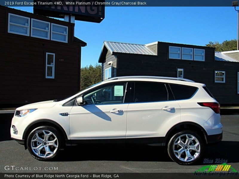 White Platinum / Chromite Gray/Charcoal Black 2019 Ford Escape Titanium 4WD