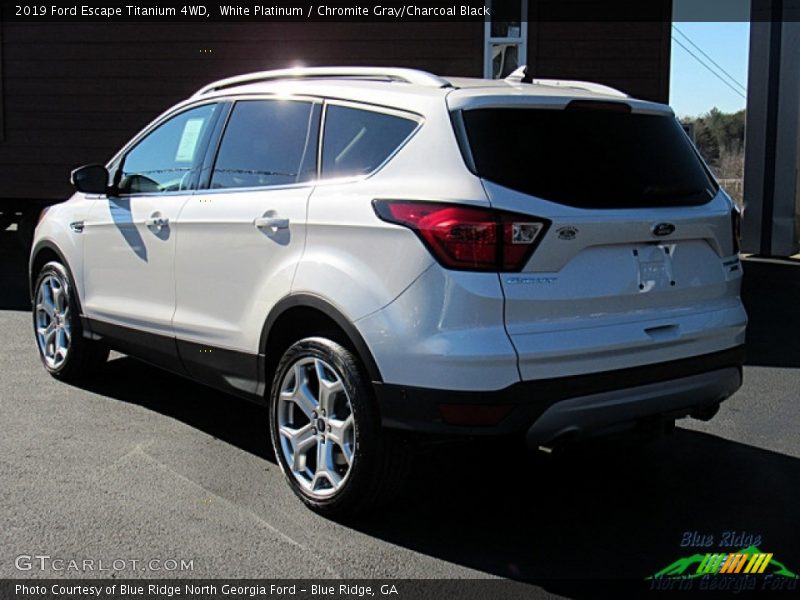 White Platinum / Chromite Gray/Charcoal Black 2019 Ford Escape Titanium 4WD