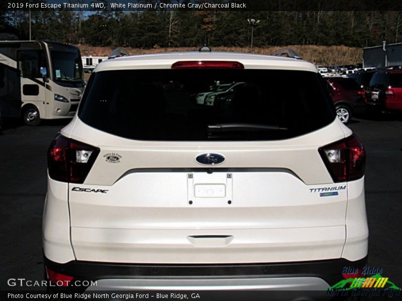 White Platinum / Chromite Gray/Charcoal Black 2019 Ford Escape Titanium 4WD