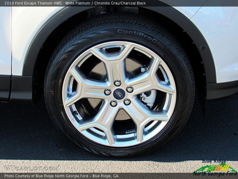 White Platinum / Chromite Gray/Charcoal Black 2019 Ford Escape Titanium 4WD