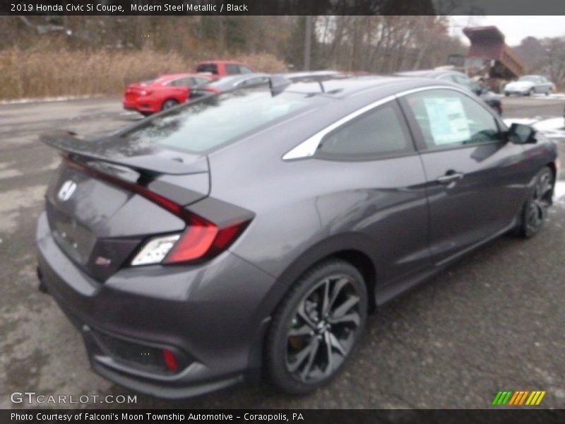 Modern Steel Metallic / Black 2019 Honda Civic Si Coupe