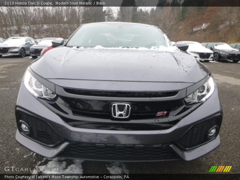 Modern Steel Metallic / Black 2019 Honda Civic Si Coupe