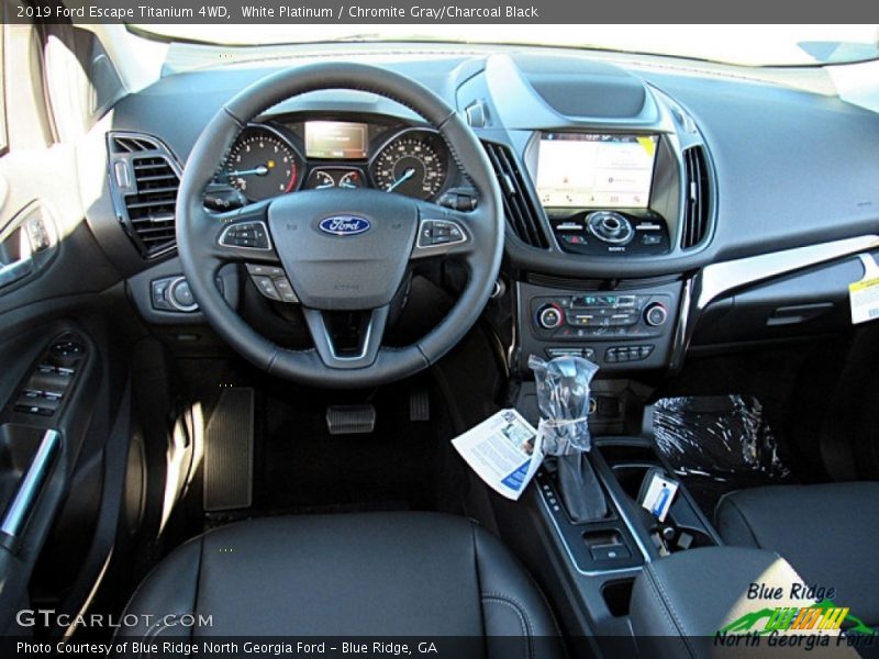 White Platinum / Chromite Gray/Charcoal Black 2019 Ford Escape Titanium 4WD