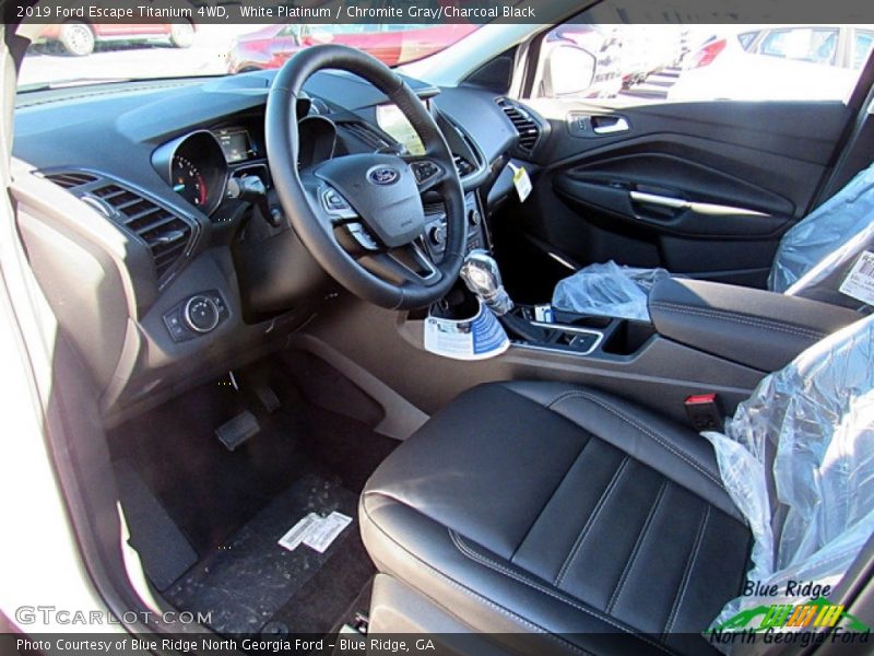 White Platinum / Chromite Gray/Charcoal Black 2019 Ford Escape Titanium 4WD