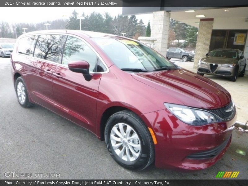 Velvet Red Pearl / Black/Alloy 2017 Chrysler Pacifica Touring