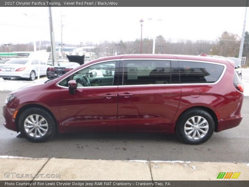 Velvet Red Pearl / Black/Alloy 2017 Chrysler Pacifica Touring