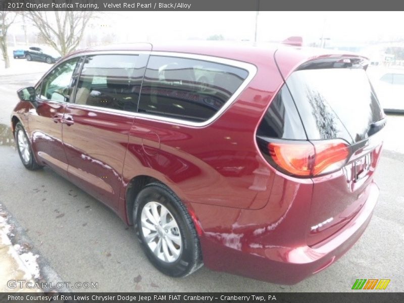 Velvet Red Pearl / Black/Alloy 2017 Chrysler Pacifica Touring