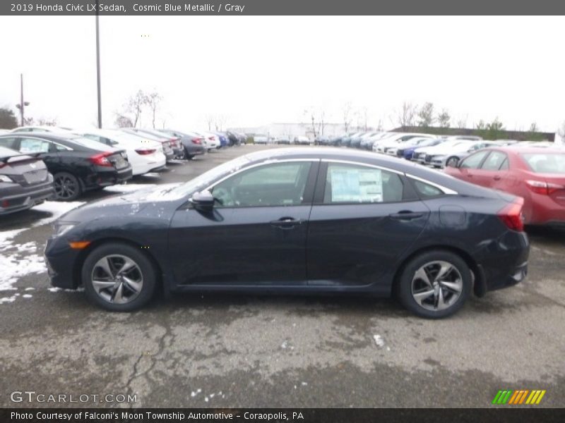 Cosmic Blue Metallic / Gray 2019 Honda Civic LX Sedan