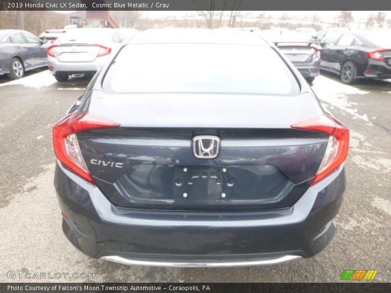 Cosmic Blue Metallic / Gray 2019 Honda Civic LX Sedan