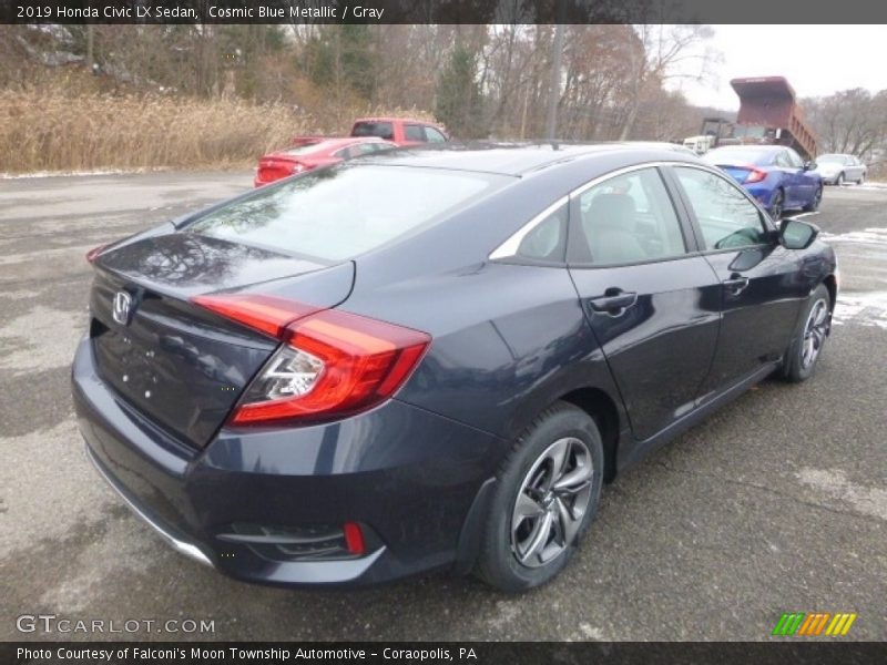 Cosmic Blue Metallic / Gray 2019 Honda Civic LX Sedan