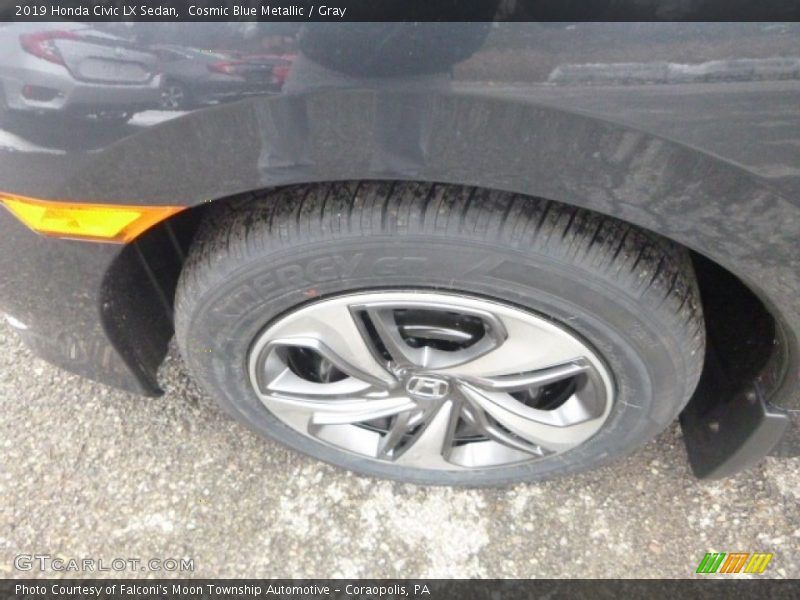 Cosmic Blue Metallic / Gray 2019 Honda Civic LX Sedan