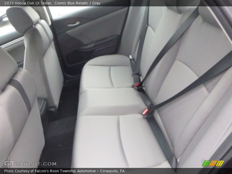 Cosmic Blue Metallic / Gray 2019 Honda Civic LX Sedan