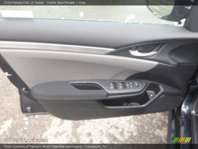 Cosmic Blue Metallic / Gray 2019 Honda Civic LX Sedan