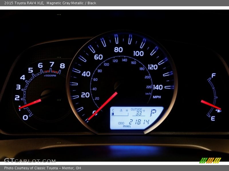Magnetic Gray Metallic / Black 2015 Toyota RAV4 XLE
