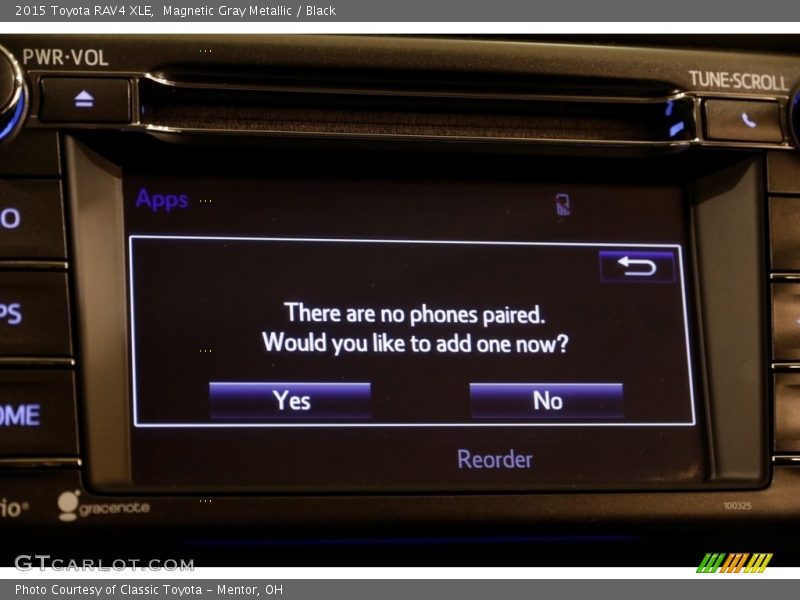 Magnetic Gray Metallic / Black 2015 Toyota RAV4 XLE