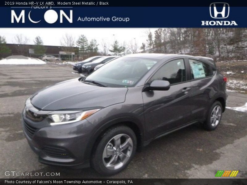 Modern Steel Metallic / Black 2019 Honda HR-V LX AWD