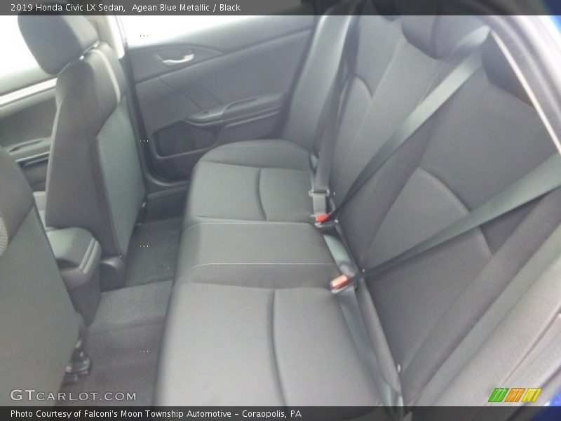 Agean Blue Metallic / Black 2019 Honda Civic LX Sedan