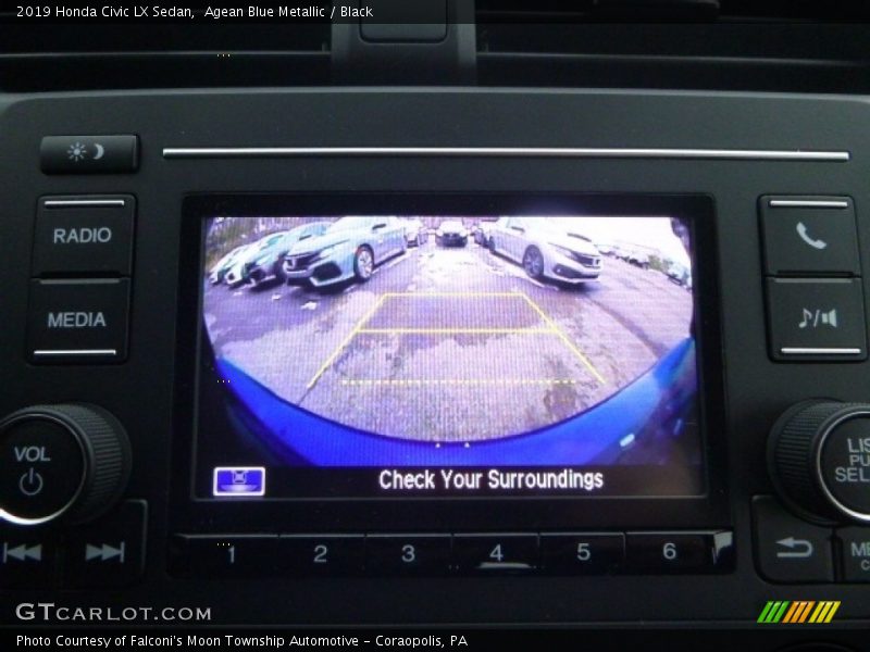 Agean Blue Metallic / Black 2019 Honda Civic LX Sedan