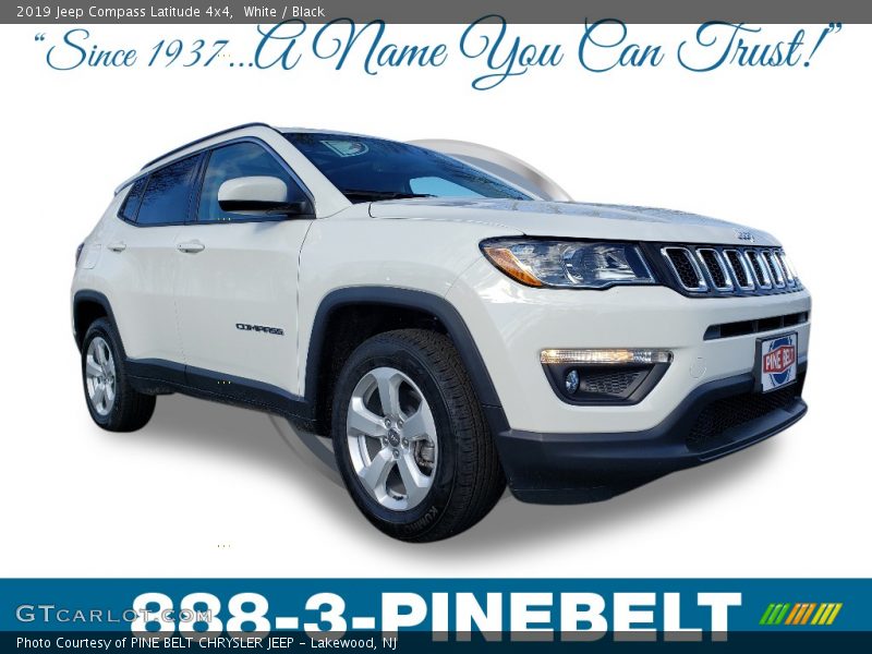 White / Black 2019 Jeep Compass Latitude 4x4