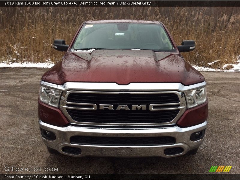 Delmonico Red Pearl / Black/Diesel Gray 2019 Ram 1500 Big Horn Crew Cab 4x4