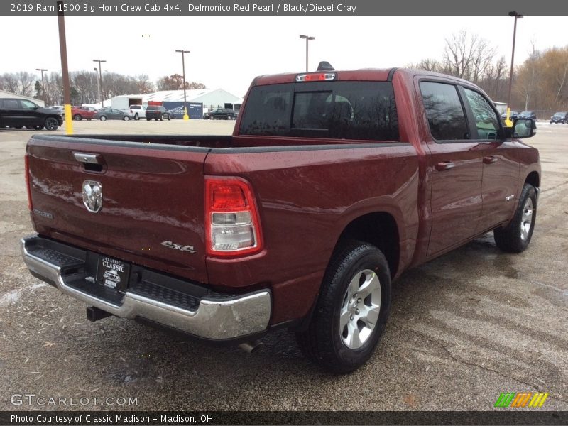 Delmonico Red Pearl / Black/Diesel Gray 2019 Ram 1500 Big Horn Crew Cab 4x4