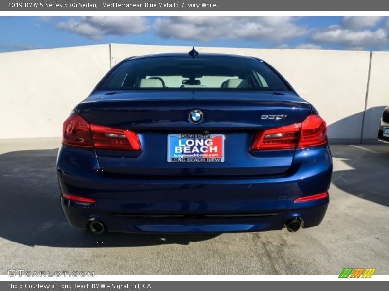 Mediterranean Blue Metallic / Ivory White 2019 BMW 5 Series 530i Sedan