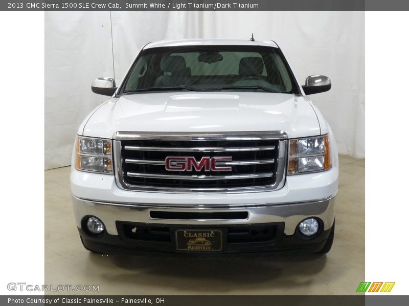 Summit White / Light Titanium/Dark Titanium 2013 GMC Sierra 1500 SLE Crew Cab