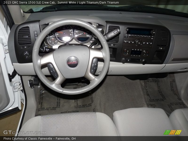 Summit White / Light Titanium/Dark Titanium 2013 GMC Sierra 1500 SLE Crew Cab