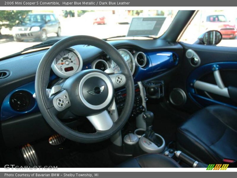 Hyper Blue Metallic / Dark Blue Leather 2006 Mini Cooper S Convertible