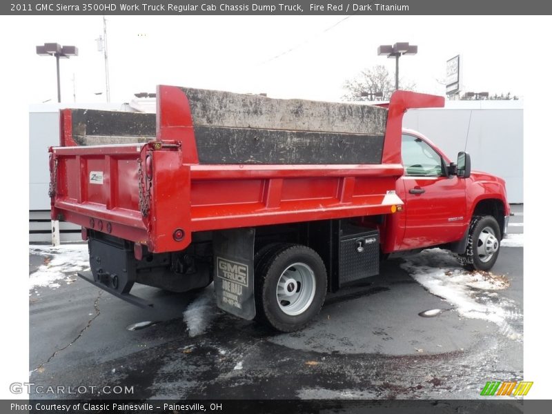 Fire Red / Dark Titanium 2011 GMC Sierra 3500HD Work Truck Regular Cab Chassis Dump Truck