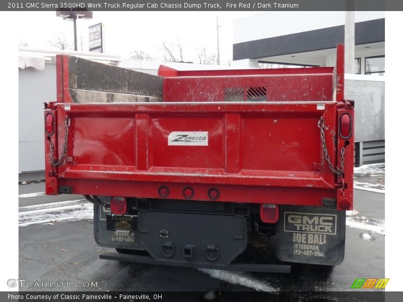 Fire Red / Dark Titanium 2011 GMC Sierra 3500HD Work Truck Regular Cab Chassis Dump Truck