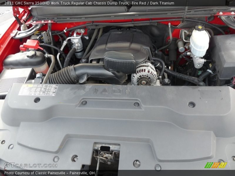 Fire Red / Dark Titanium 2011 GMC Sierra 3500HD Work Truck Regular Cab Chassis Dump Truck