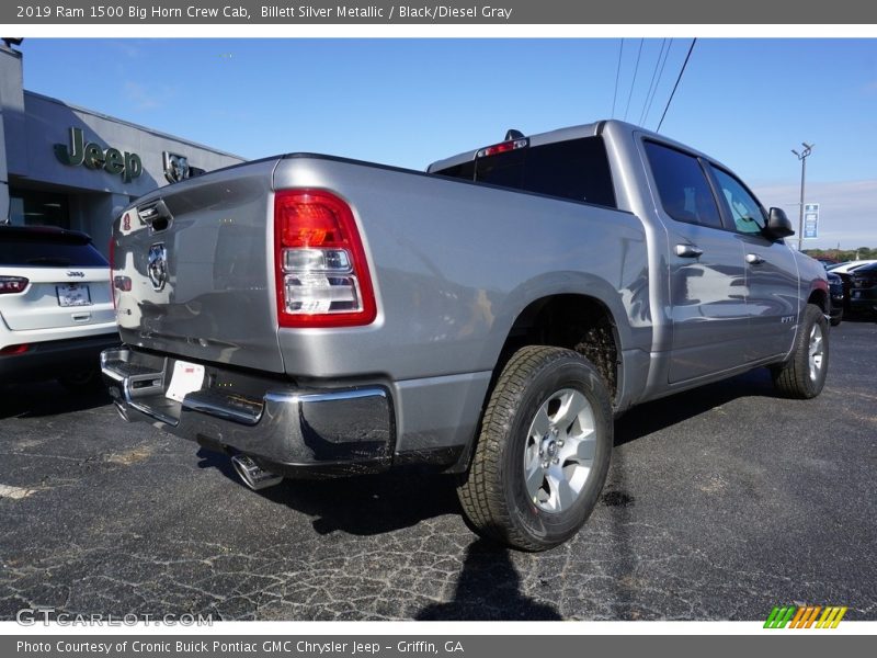 Billett Silver Metallic / Black/Diesel Gray 2019 Ram 1500 Big Horn Crew Cab