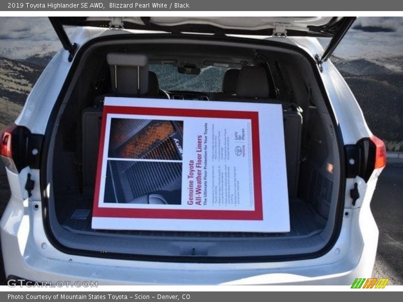 Blizzard Pearl White / Black 2019 Toyota Highlander SE AWD