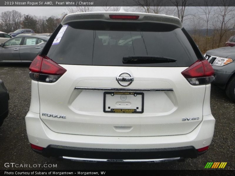 Pearl White / Charcoal 2019 Nissan Rogue SV AWD