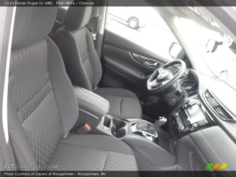 Pearl White / Charcoal 2019 Nissan Rogue SV AWD