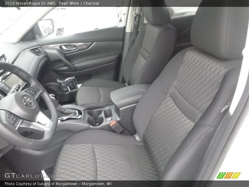 Pearl White / Charcoal 2019 Nissan Rogue SV AWD