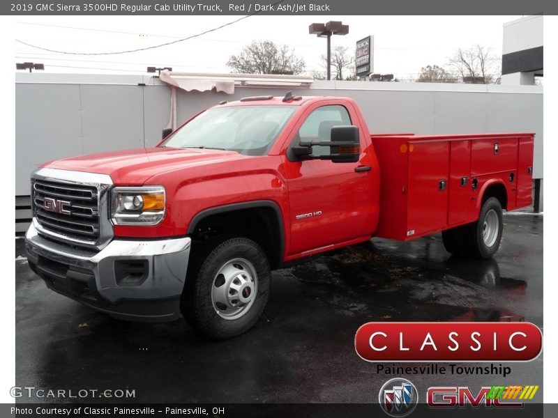 Red / Dark Ash/Jet Black 2019 GMC Sierra 3500HD Regular Cab Utility Truck
