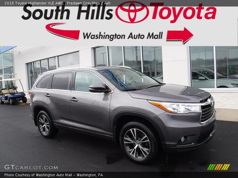 Predawn Gray Mica / Ash 2016 Toyota Highlander XLE AWD