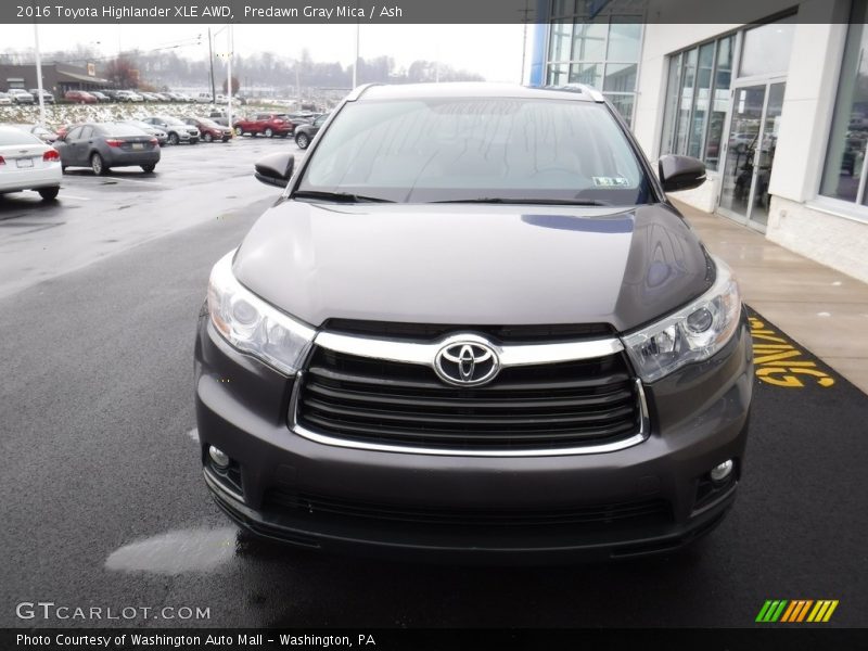 Predawn Gray Mica / Ash 2016 Toyota Highlander XLE AWD