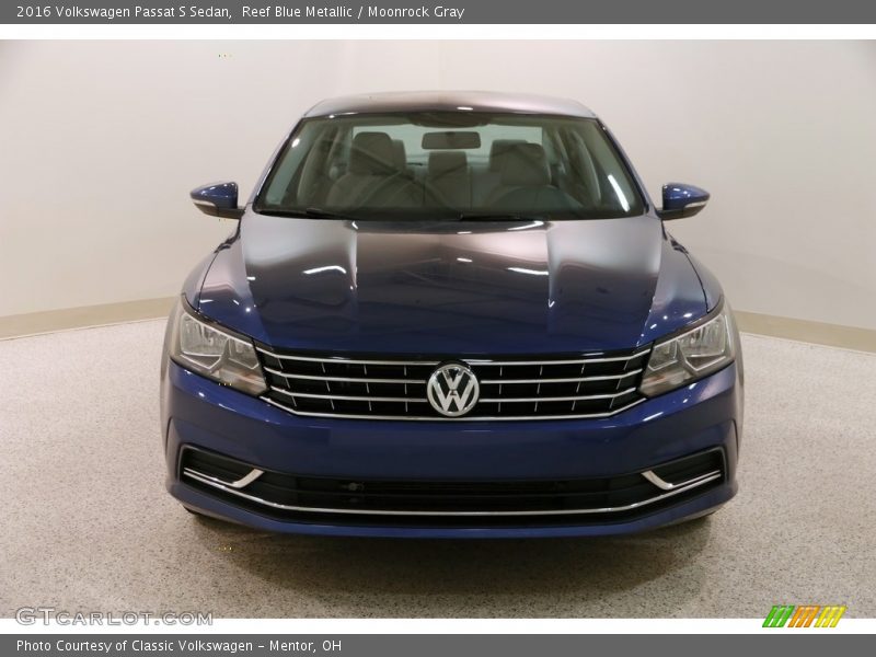 Reef Blue Metallic / Moonrock Gray 2016 Volkswagen Passat S Sedan