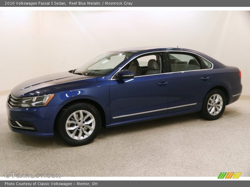 Reef Blue Metallic / Moonrock Gray 2016 Volkswagen Passat S Sedan