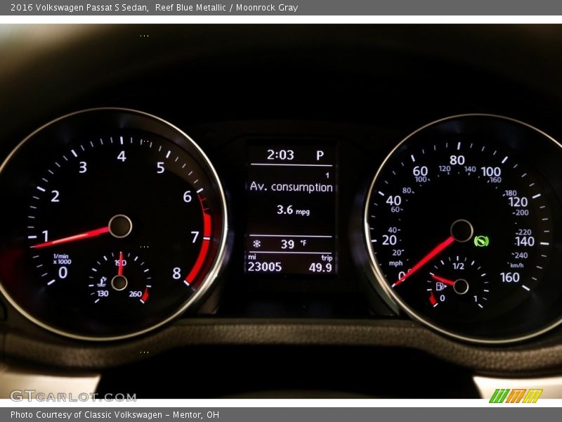 Reef Blue Metallic / Moonrock Gray 2016 Volkswagen Passat S Sedan