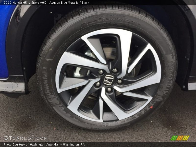 Aegean Blue Metallic / Black 2019 Honda HR-V Sport AWD